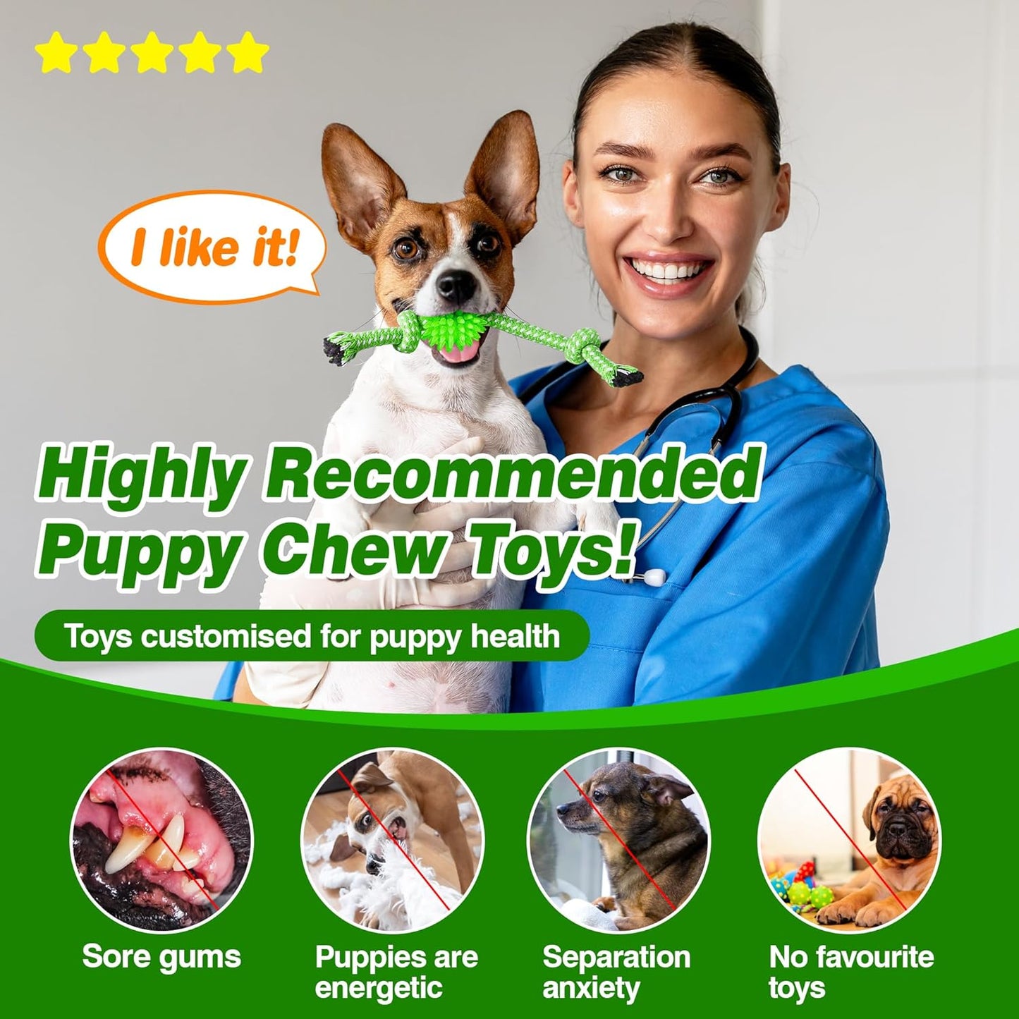Durable Chew Rope for Small Dogs - Dental Health & Teething Relief