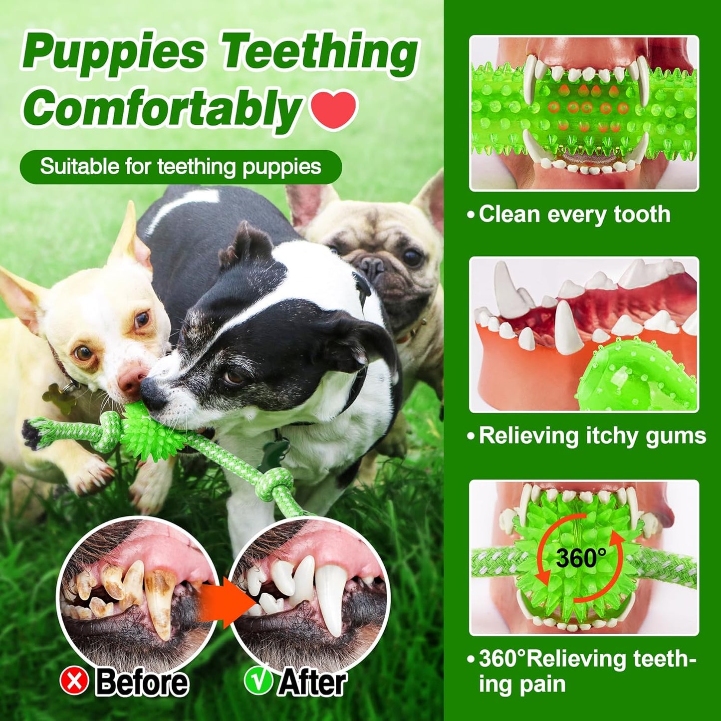 Durable Chew Rope for Small Dogs - Dental Health & Teething Relief
