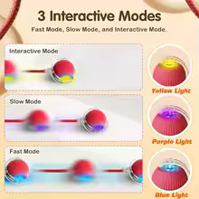 Smart Interactive Ball with Sounds for Small Dogs & Cat - Motion Activated Entertainment
